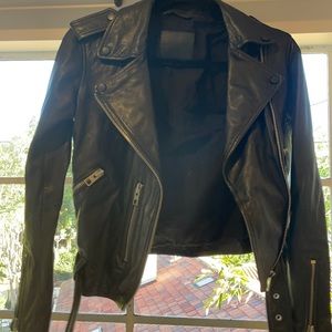All Saints black leather jacket